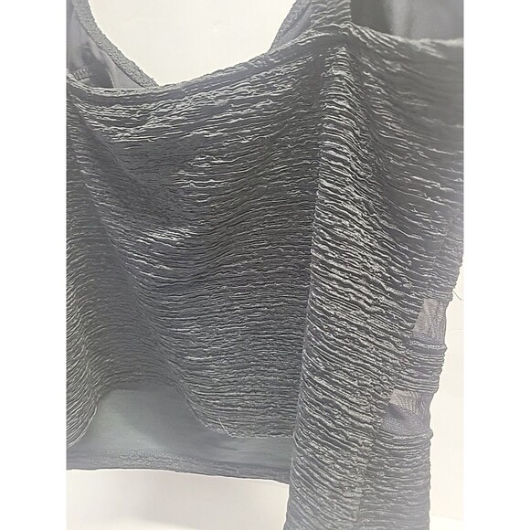 Mainstream Womens Bathing Suit 16 Black Tank Top Solid Nylon Spandex - Picture 7 of 11